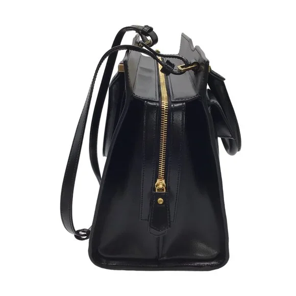 SAINT LAURENT BLACK LEATHER MEDIUM UPTOWN HANDBAG - Picture 2 of 9